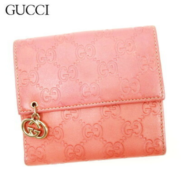 Gucci bifold Wallet Guccissima pink leather accessory - Picture 1 of 6